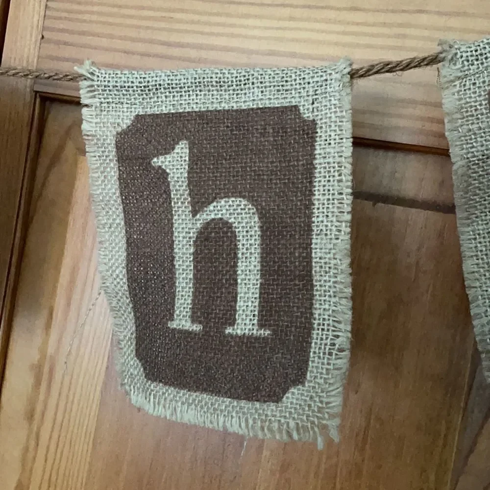 Burplap Banner: give thanks